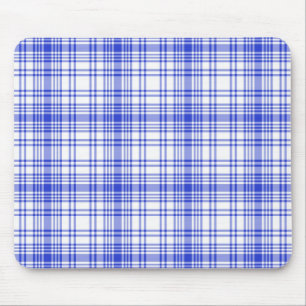 Blaue weiße karierte 2 mousepad