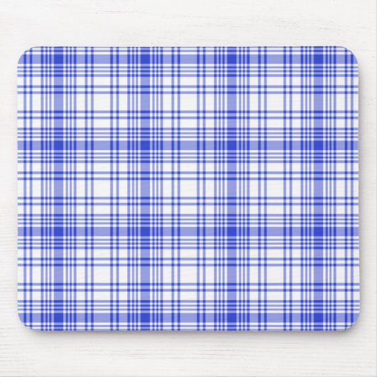 Blaue weiße karierte 2 mousepad (Vorne)