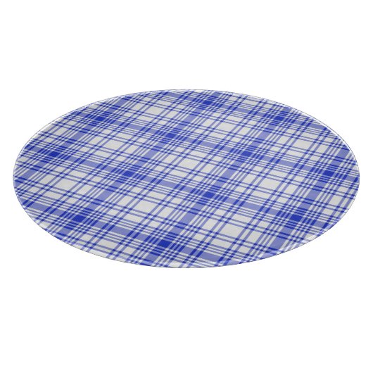 Blaue weiße karierte 2 schneidebrett (Ecke)