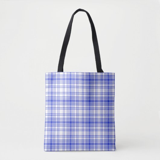Blaue weiße karierte 2 tasche (Vorderseite)
