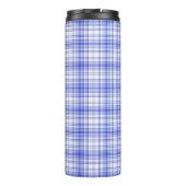 Blaue weiße karierte 2 thermosbecher (Rückseite)