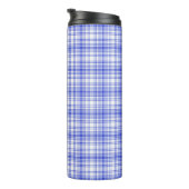 Blaue weiße karierte 2 thermosbecher (Nach rechts gedreht)