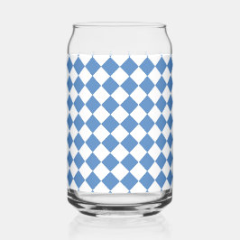 Blaue Weiße Karo-Diamant-Muster Dosenglas