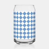 Blaue Weiße Karo-Diamant-Muster Dosenglas (Links)