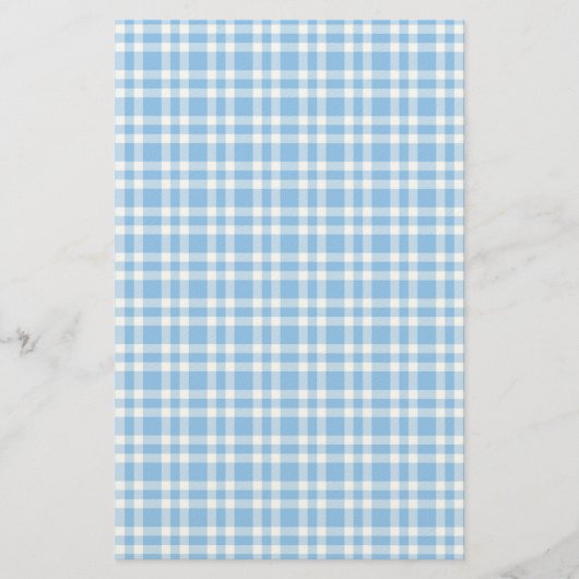 Blaue weiße Karo-Muster Briefpapier (Vorderseite)