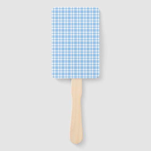 Blaue weiße Karo-Muster Fächer (Vorderseite)