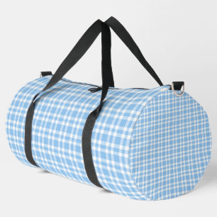 Blaue weiße Karo-Muster groß Duffle Bag