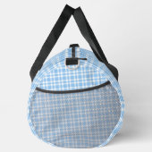 Blaue weiße Karo-Muster groß Duffle Bag (Rechts)