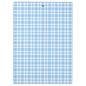 Blaue weiße Karo-Muster Klemmbrett (Rückseite)