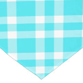 Blaue weiße Karo-Muster Kurzer Tischläufer (Ecke)