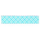 Blaue weiße Karo-Muster Kurzer Tischläufer (Horizontal)