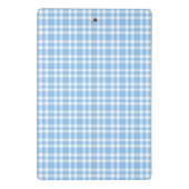 Blaue weiße Karo-Muster Mini Klemmbrett (Rückseite)