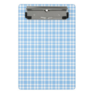 Blaue weiße Karo-Muster Mini Klemmbrett