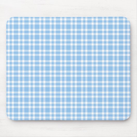 Blaue weiße Karo-Muster Mousepad (Vorne)