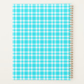 Blaue weiße Karo-Muster Planer (Rückseite)