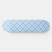 Blaue weiße Karo-Muster Skateboard (Horizontal)