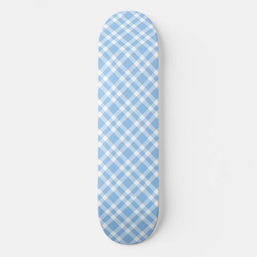Blaue weiße Karo-Muster Skateboard (Vorderseite)