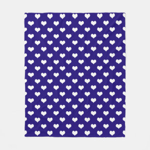 Blaue weiße Liebe Herzdesign Fleecedecke
