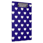 Blaue weiße Liebe Herzdesign Klemmbrett (Rechts)
