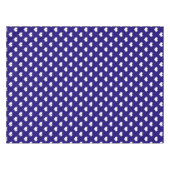Blaue weiße Liebe Herzdesign Tischdecke (Vorderseite (Horizontal))