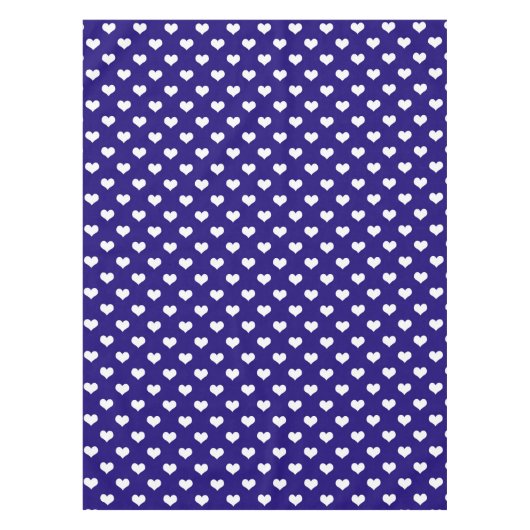 Blaue weiße Liebe Herzdesign Tischdecke (Vorderseite)
