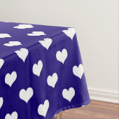 Blaue weiße Liebe Herzdesign Tischdecke (Beispiel)