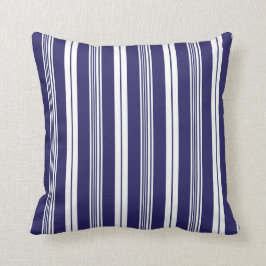 Blaue weiße Liegen am Lake House Streifen Kissen