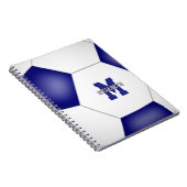 Blaue weiße Mannschaft färbt Jungs Fußball Notizblock (Rechte Seite)