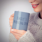 Blaue-Weiße Margerite & Benutzerdefinierter Text M Kaffeetasse