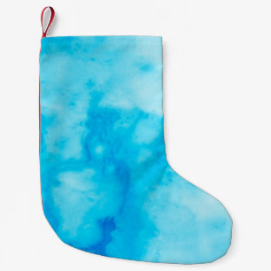 Blaue, weiße Marmorstruktur mit natürlichen Muster Kleiner Weihnachtsstrumpf