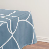 Blaue weiße moderne Wildblume Tischdecke (Beispiel)
