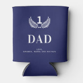 Blaue weiße Namen der Vaternacht Dosenkühler (Vorderseite)