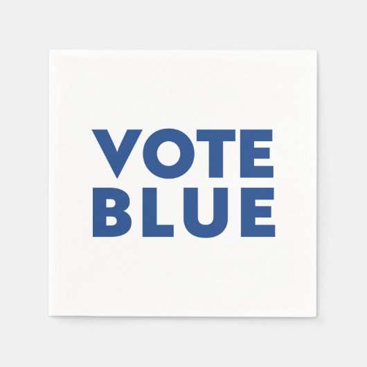 Blaue weiße Papierserviette (Vorderseite)