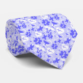 Blaue weiße Pharmakostruktur Krawatte (Gerollt)