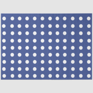 Blaue weiße Polka-Punkte Seidenpapier