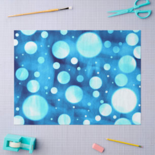 Blaue weiße Punkte Muster decoupiert mit Shabby-Op Seidenpapier