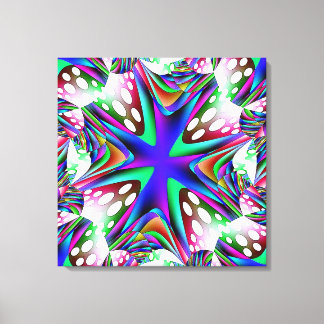 Blaue weiße Punkte überzogene Canvas Leinwanddruck