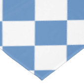 Blaue weiße Rauten-Karuomuster Tischdecke (Schrägansicht)