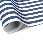 Blaue, weiße schmale Streifen Geschenkpapier (Rolleneckpunkt)