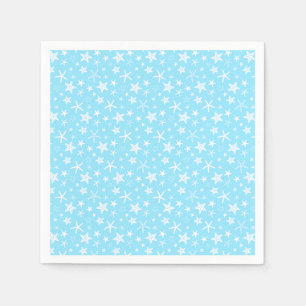 Blaue Weiße Seestern-Junggesellinnenabschied Serviette