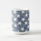 Blaue Weiße Sterne Kaffeetasse (Mittel)