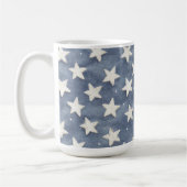 Blaue Weiße Sterne Kaffeetasse (Links)