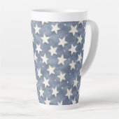 Blaue Weiße Sterne Milchtasse (Rechte Ecke)
