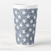 Blaue Weiße Sterne Milchtasse (Vorderseite)