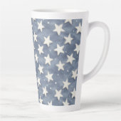 Blaue Weiße Sterne Milchtasse (Rechts)