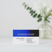 Blaue weiße Streifen - Aktuelle Visitenkarte (Stehend Vorderseite)