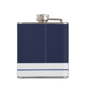 Blaue weiße Streifen der Marine Flachmann (Rückseite)