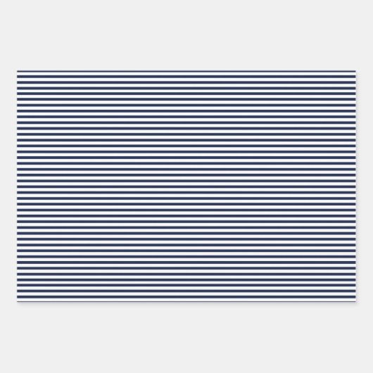 Blaue weiße Streifen der Nautik und weißer Anker Geschenkpapier Set (Vorderseite 2)