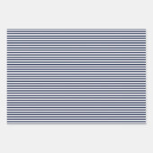 Blaue weiße Streifen der Nautik und weißer Anker Geschenkpapier Set (Vorderseite 2)