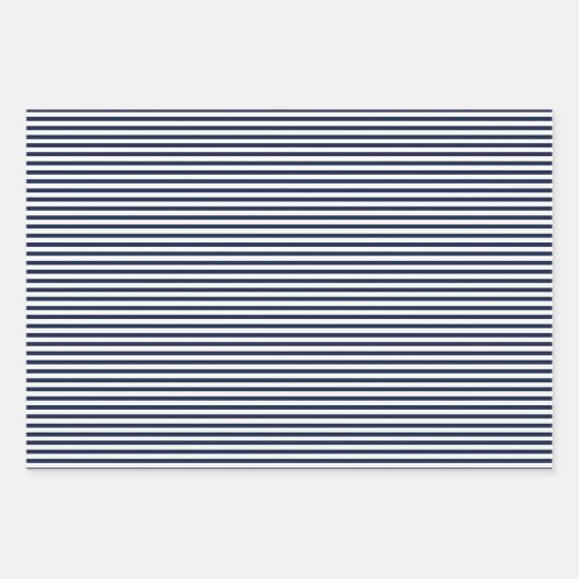 Blaue weiße Streifen der Nautik und weißer Anker Geschenkpapier Set (Vorderseite 2)